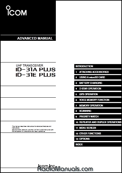 ID-31A Plus Advanced Instruction Manual - Click Image to Close